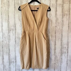 ANN TAYLOR Elegant Tan Sleeveless Dress
